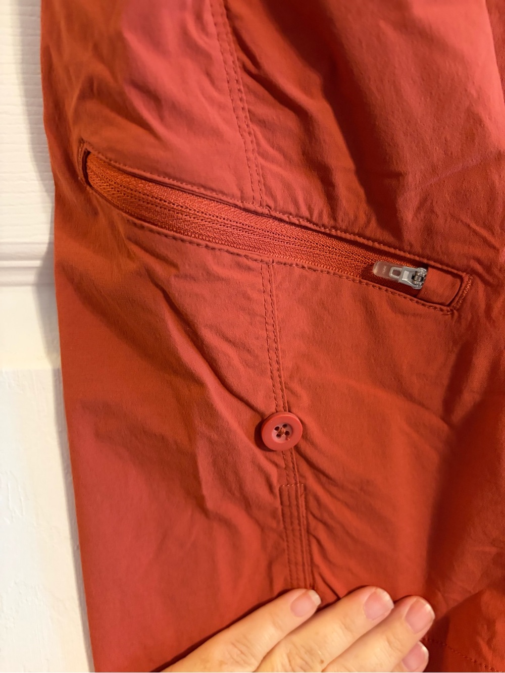 Orvis Jackson Quick Dry Shorts Womens 14 Terracotta Orange Red Hiking Stretch 7" - Picture 2 of 8